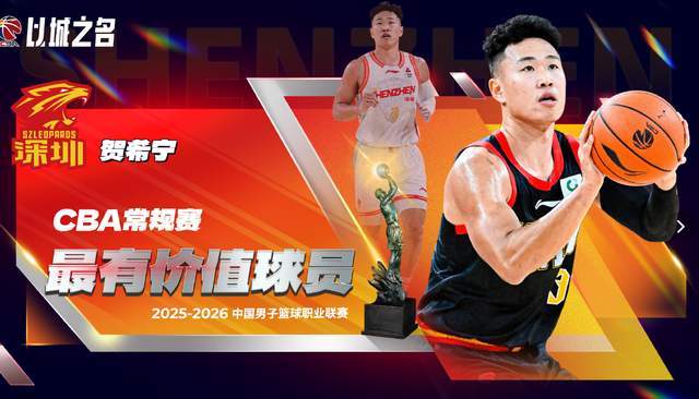 云开体育-毫无悬念！贺希宁加冕CBA常规赛MVP，场均狂砍20+5+4还要率队争冠
